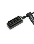 Alvin's Cables D-tap Splitter Ultrashort Power Cable D-Tap Male to 4 Port Dtap Female Cord for ARRI RED Cameras TILTA Steadicam IDX Battery