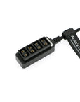 Alvin's Cables D-tap Splitter Cable D-tap Male to 4 Port Dtap Female Power Supply for V-Mount Camera Battery P-tap Power Hub 60cm| 23.6inches