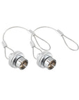 Alvin's Cables Dust Cap Compatible with LEMO 00B(6.4 mm) Connectors, Industrial Protective Cover with Metal Retention Wire, Dustproof, Moisture Resistant, 2 Pieces