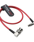 Alvin's Cables Micro BNC to BNC Cable 12G-SDI High Speed 4K UHD Video Coaxial Cable, 75 Ohm Ultra-Slim for Blackmagic Video Assist 5" Monitor,Red,Right Angle 50CM|19.7inches