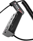 Alvin's Cables NP F550 Dummy Battery to Alvins Smart D-tap Coiled Power Cable for Sony NP-F550, NP-F570, NP-F970, SmallHD 702, Atomos Ninja Shinobi Camera Monitors