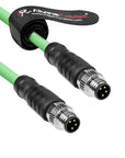 Alvin's Cables M8 A-Code 4 Pin Male to 4 Pin Cable High-Flex Shielded for Beckhoff ZK1090-3131 Industrial Automation EtherCAT Fieldbus 20in/50cm