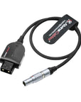 Alvin's Cables Smart D-tap to 2 Pin Male Braided Power Cable for Teradek|SmallHD|Z-CAM|Blackmagic Pyxis, 45cm|18inches, Flexible Braided
