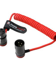 Alvin's Cables Low-Profile XLR 3 Pin Male to Female Ultra-Flexible Coiled Cable, Aramid-Reinforced for Sony|Canon|Blackmagic Pro Cameras & Studio Audio