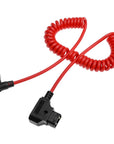 Alvin's Cables Ultra Soft Dtap to Locking DC 2.1 Right Angle Cable, Atomos Ninja Dtap Power Coiled Cable for Video Devices PIX-E7 PIX-E5 Monitor, for Hollyland Mars 400s