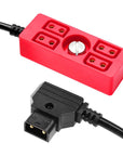 Alvin's Cables D-tap Splitter Ultrashort Power Cable D-Tap Male to 4 Port Dtap Female Cord for ARRI RED Cameras TILTA Steadicam IDX Battery