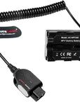 Alvin's Cables NP F550 Dummy Battery to Alvins Smart D-tap Coiled Power Cable for Sony NP-F550, NP-F570, NP-F970, SmallHD 702, Atomos Ninja Shinobi Camera Monitors
