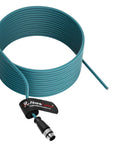Alvin's Cables M12 A-Code 8 Pin Male to Open End Power I/O Cable Cat6a High-Flex Shielded for Cognex Keyence Basler Industrial Automation Fieldbus Module 49ft/15m, Green