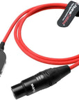 Alvin's Cables Alvins Smart D-Tap to XLR 4 Pin Female Braided Power Cable for Sony VeniceF55|SXS, for Blackmagic URSA Mini Pro, Tvlogic Monitor, Ultra Flexible, 1M|39.4inches