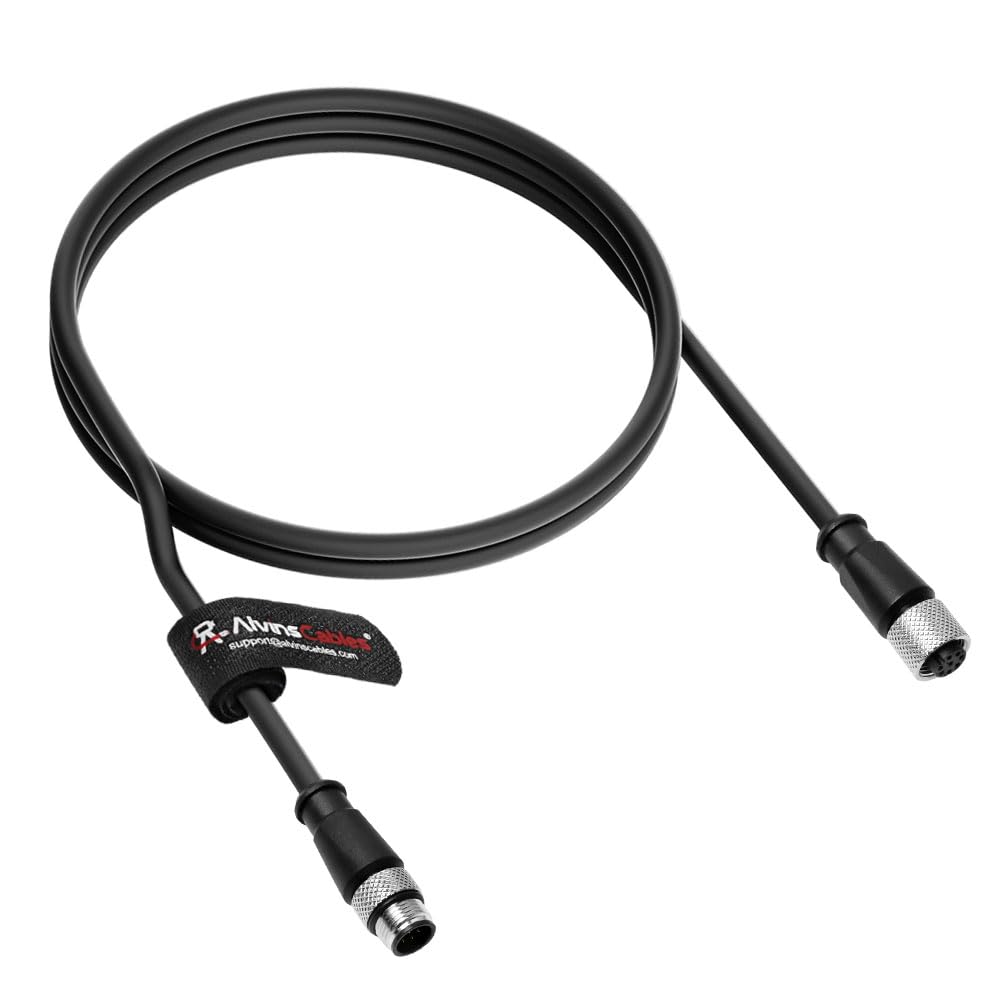 Alvin's Cables M12 A-Code 8 Pin Male to 8 Pin Female Cat6a High-Flex Shielded Sensor Actuator Cable for Cognex Industrial Camera 15m/49ft