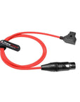 Alvin's Cables Ultra Flexible D-Tap to XLR 4 Pin Female Braided Power Cable for Sony Venice|F5|F55|SXS, Panasonic Varicam Camera, TVlogic LVM-170A Monitor, 1M|39.4inches, Red