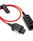 Alvin's Cables Smart D-tap Splitter Cable, Ultra Soft Smart Dtap Male to 4 Port Dtap Female Splitter Hub Power Cable for ARRI RED Teradek SmallHD SmallRig V-Mount|Gold-Mount Battery 40cm/15.7inches