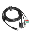 Alvin's Cables M12 A-Code 17 Pin Power Data Ethernet Cable for Hikrobot ID2000 ID3000 Barcode Readers, SC2000 SC3000 Vision Sensors, M12 17 Pin Female to RJ45 DB9 Interface Integrated Cable