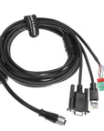 Alvin's Cables M12 A-Code 17 Pin Power Data Ethernet Cable for Hikrobot ID2000 ID3000 Barcode Readers, SC2000 SC3000 Vision Sensors, M12 17 Pin Female to RJ45 DB9 Interface Integrated Cable