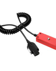 Alvin's Cables Smart D-tap Power Splitter Cable, Dtap Male to 4 Port DTap Female Splitter Hub Coiled Power Cable for ARRI RED Teradek SmallHD SmallRig V-Mount|Gold-Mount Battery 40cm/15.7in Red