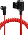 Alvin's Cables Dtap to DC Coiled Cable for Atomos Ninja V,D-tap to 2.1 DC Right Angle Power Cable for Blackmagic Design Video Assist,SmallHD 702,for Feelworld FW568 Monitor,Ultra Soft