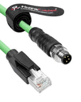 Alvin's Cables M8 A-Code 4 Pin Male to RJ45 Ethernet Cable Cat5e High-Flex Shielded for Beckhoff ZK1090-3191 Industrial Automation EtherCAT Fieldbus