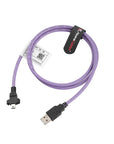 Alvin's Cables USB 2.0 Type-A to Locking Mini USB Cable, 15mm Dual-Screw Spacing for Daheng Industrial Camera, High Flex Drag Chain Shielded, Convex Port, 1m/3.3ft Purple