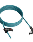Alvin's Cables M12 A-Code 8 Pin Male Right Angle to Open End Power I/O Cable Cat6a High-Flex Shielded for Cognex Keyence Basler Industrial Automation Fieldbus Module 3.3ft/1m