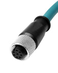 Alvin's Cables M12 A-Code 8 Pin Male to 8 Pin Female Cat6a High-Flex Shielded Sensor Actuator Cable for Cognex Industrial Camera 3.3ft, Green