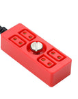 Alvin's Cables Smart D-tap Power Splitter Cable, Dtap Male to 4 Port DTap Female Splitter Hub Coiled Power Cable for ARRI RED Teradek SmallHD SmallRig V-Mount|Gold-Mount Battery 40cm/15.7in Red