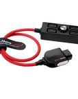 Alvin's Cables Smart D-tap Splitter Cable, Ultra Soft Smart Dtap Male to 4 Port Dtap Female Splitter Hub Power Cable for ARRI RED Teradek SmallHD SmallRig V-Mount|Gold-Mount Battery 40cm/15.7inches