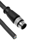 Alvin's Cables M12 A-Code 8 Pin Male to Open End Power I/O Cable Cat6a High-Flex Shielded for Cognex Keyence Basler Industrial Automation Fieldbus Module 16.4ft/5m
