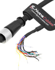 Alvin's Cables M12 A-Code 12 Pin Female to Open End Power I/O Cable for Cognex Industrial Camera, Industrial Automation,Sensor Actuator, Control System, High-Flex Shielded Cable