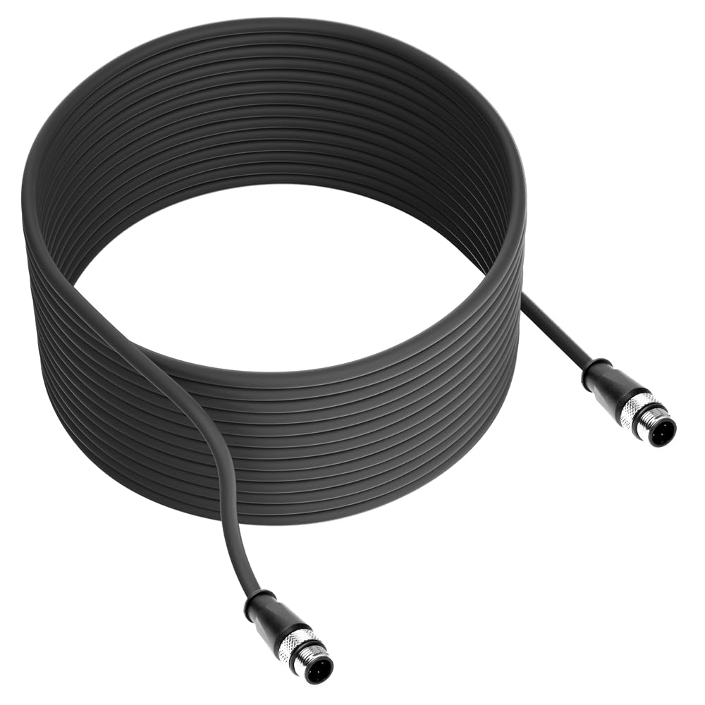 Alvin's Cables M12 D-Code 4 Pin Male to M12 D-Code 4 Pin Male Ethernet Cable for Keyence Baumer Sick Camera, High-Flex Cat6a Cable for Industrial Automation, EtherCAT/PROFINET 3.3ft/1m Green