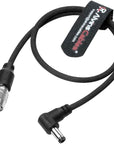 Alvin's Cables Ultra Flexible Hirose 4 Pin Male to DC Right Angle Braided Power Cable for Blackmagic's Cinema Camera 4k, for Sound Devices 633|644|688, Zoom F8 Recorder, 45cm|17.7in