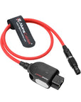 Alvin's Cables Smart D-tap to 2 Pin Male Braided Power Cable for BMPCC Pyxis|Teradek|SmallHD|Z-CAM Flexible Braided 45cm|18inches, Black