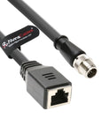 Alvin's Cables M12 X-Code 8 Pin Male to RJ45 Female Ethernet Cable for Cognex Keyence Camera, RJ45 Female Socket High-Flex Cat6a Cable for Industrial Automation,Robotics