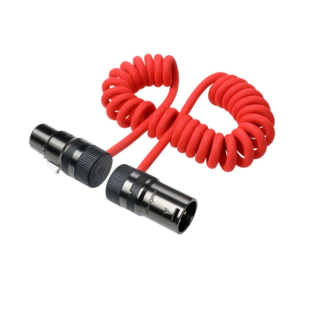 Alvin's Cables Rotatable Low-Profile XLR 3 Pin Male to Female Ultra-Flexible Coiled Cable, Aramid-Reinforced for Sony|Canon|Blackmagic Pro Cameras & Studio Audio