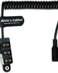 Alvin’s Cables D-tap Splitter 1 to 3 Port P-tap Adapter Coiled Cable for SmallRig| IDX V-Mount Gold Mount Battery with Battery Level Display, Reverse Polarity, Over-Current, Overheat Protection