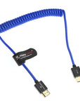 Alvin's Cables 8K 2.1 HDMI to HDMI Cable 8K@60Hz 4K@120Hz High-Speed for Atomos Ninja,for Sony FS5 FS7 FX9,BMPCC,for Canon C300 C500,Braided Coiled Cable Blue