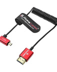 Alvin's Cables 8K 2.1 Ultra-Thin Micro HDMI to HDMI Coiled Cable for Atomos Ninja V, 8K@60Hz 4K@120Hz High-Speed HDMI Cable for Sony A7RIII A7II A7M3, for Canon R5 M6