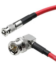 Alvin's Cables Micro BNC to BNC Cable 12G-SDI High Speed 4K UHD Video Coaxial Cable, Right Angle BNC 75 Ohm Ultra-Slim for Blackmagic Video Assist 5" Monitor,Red 50CM|19.7inches