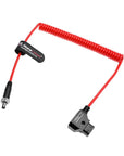 Alvin's Cables Atomos Ninja V Power Cable Dtap to Locking DC 2.1 Coiled Cable for Blackmagic Video Assist, for Hollyland Mars 400S, Ultra Soft