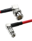 Alvin's Cables Micro BNC to BNC Cable 12G-SDI High Speed 4K UHD Video Coaxial Cable, 75 Ohm Ultra-Slim for Blackmagic Video Assist 5" Monitor,Red,Right Angle 50CM|19.7inches