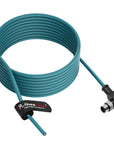 Alvin's Cables M12 A-Code 8 Pin Male Right Angle to Open End Power I/O Cable Cat6a High-Flex Shielded for Cognex Keyence Basler Industrial Automation Fieldbus Module 3.3ft/1m
