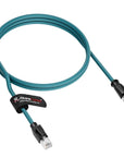 Alvin's Cables M12 X-Code 8 Pin Female to RJ45 Ethernet Cable Cat6a High-Flex Shielded for Cognex Keyence Basler Industrial Automation Fieldbus Module
