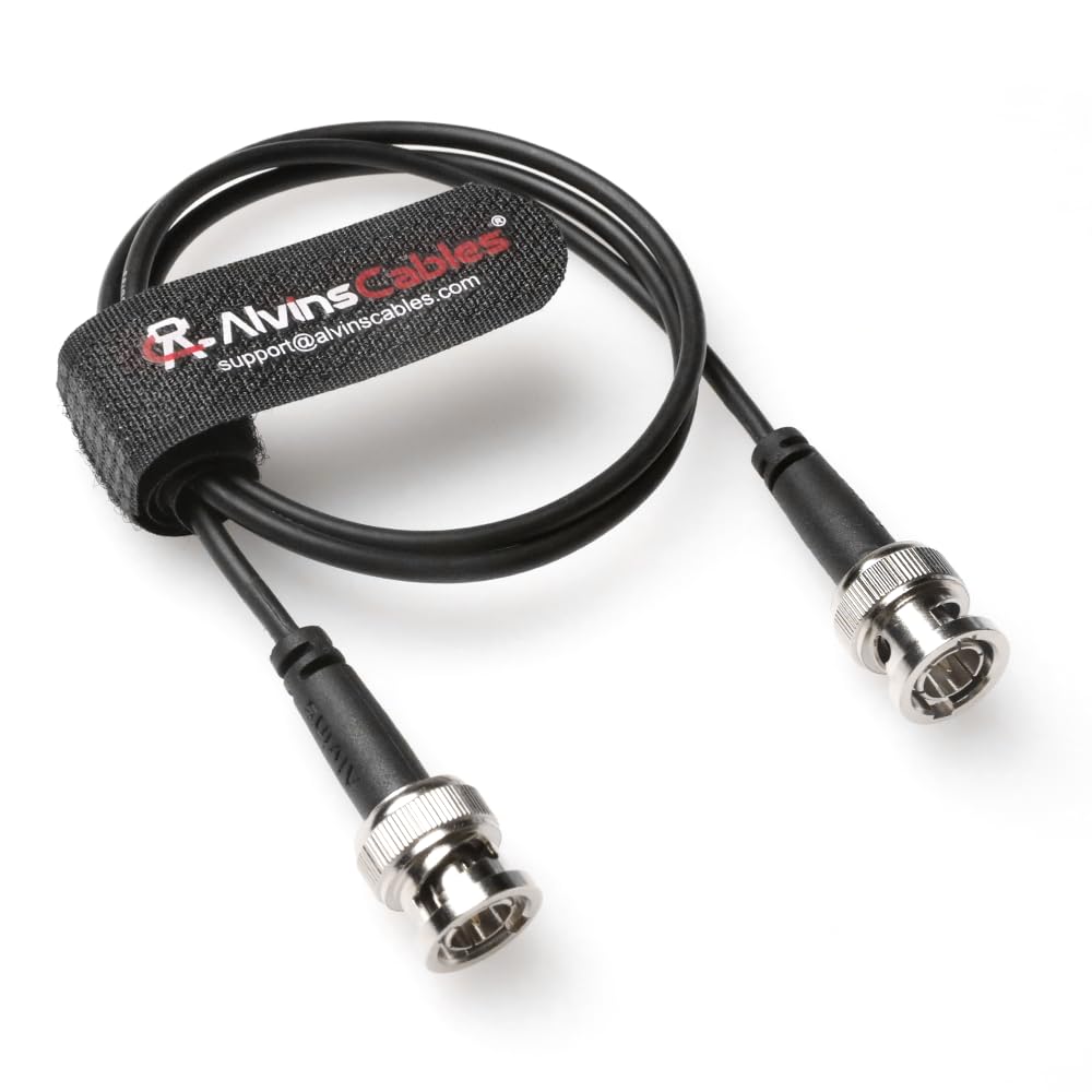 Alvin's Cables SDI Cable Ultra-Thin 75Ω Coaxial Cable for Sony Canon Panasonic HD|4K 6G-SDI Camera Camcorder Video Transmission, 60CM|2ft