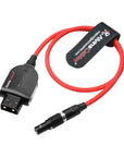 Alvin's Cables Smart D-tap to 2 Pin Male Braided Power Cable for BMPCC Pyxis|Teradek|SmallHD|Z-CAM Flexible Braided 45cm|18inches, Black