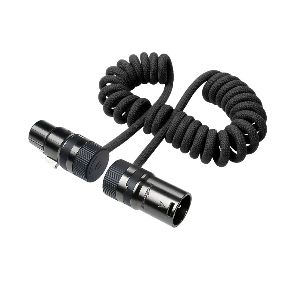 Alvin's Cables Rotatable Low-Profile XLR 3 Pin Male to Female Ultra-Flexible Coiled Cable, Aramid-Reinforced for Sony|Canon|Blackmagic Pro Cameras & Studio Audio