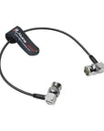 Alvin's Cables SDI Cable, 30CM|1ft Right Angle to Right Angle Ultra-Thin 75Ω Coaxial Cable for Sony Canon Panasonic HD|4K 6G-SDI Camera Camcorder Video Transmission,Black