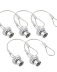 Alvin's Cables Dust Cap Compatible with LEMO 00B(6.4 mm) Connectors, Industrial Protective Cover with Metal Retention Wire, Dustproof, Moisture Resistant, 2 Pieces
