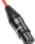 Alvin's Cables Ultra Flexible D-Tap to XLR 4 Pin Female Braided Power Cable for Sony Venice|F5|F55|SXS, Panasonic Varicam Camera, TVlogic LVM-170A Monitor, 1M|39.4inches, Red