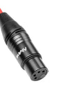 Alvin's Cables Ultra Flexible D-Tap to XLR 4 Pin Female Braided Power Cable for Sony Venice|F5|F55|SXS, Panasonic Varicam Camera, TVlogic LVM-170A Monitor, 1M|39.4inches, Red