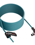 Alvin's Cables M12 A-Code 8 Pin Male Right Angle to Open End Power I/O Cable Cat6a High-Flex Shielded for Cognex Keyence Basler Industrial Automation Fieldbus Module 3.3ft/1m