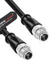 Alvin's Cables M12 X-Code 8 Pin to 8 Pin Male Cat6a Ethernet Cable Shielded for Cognex Basler Industrial Camera, High Flex Drag-Chain 3m 5m 10m, Black